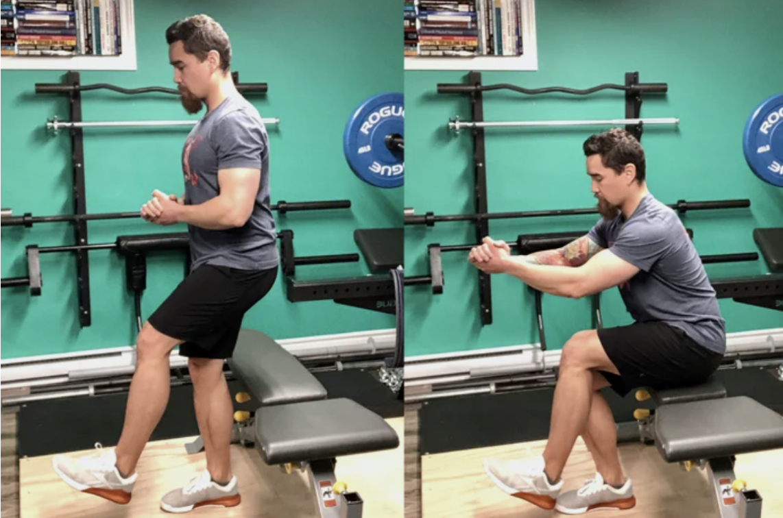 Leg squat test