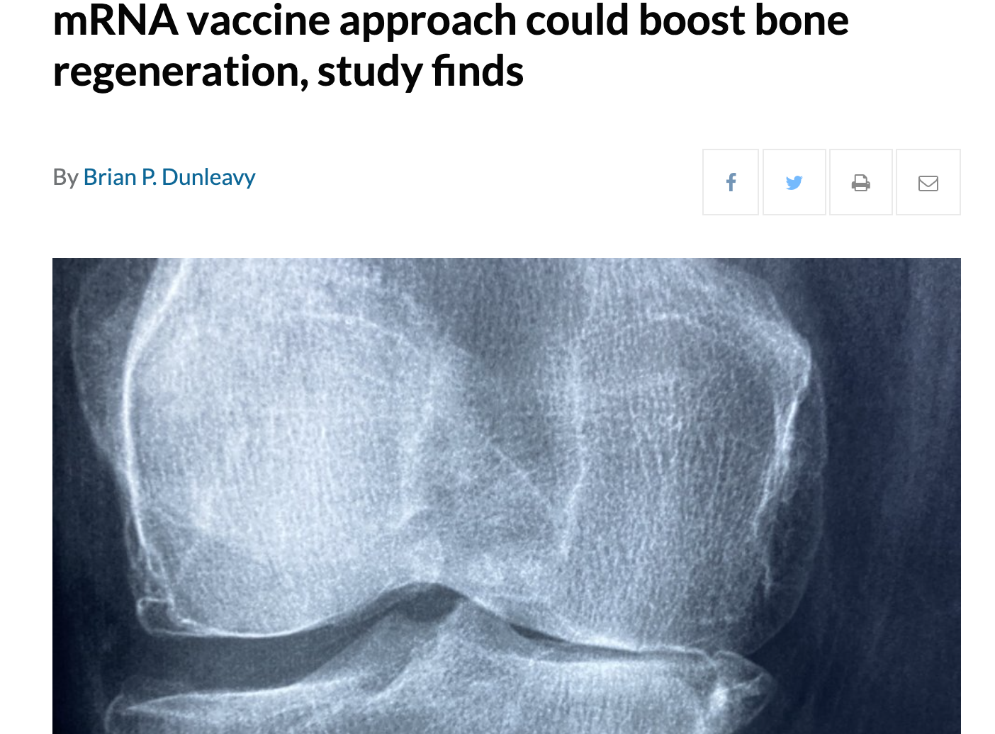 Vaccines bone regeneration